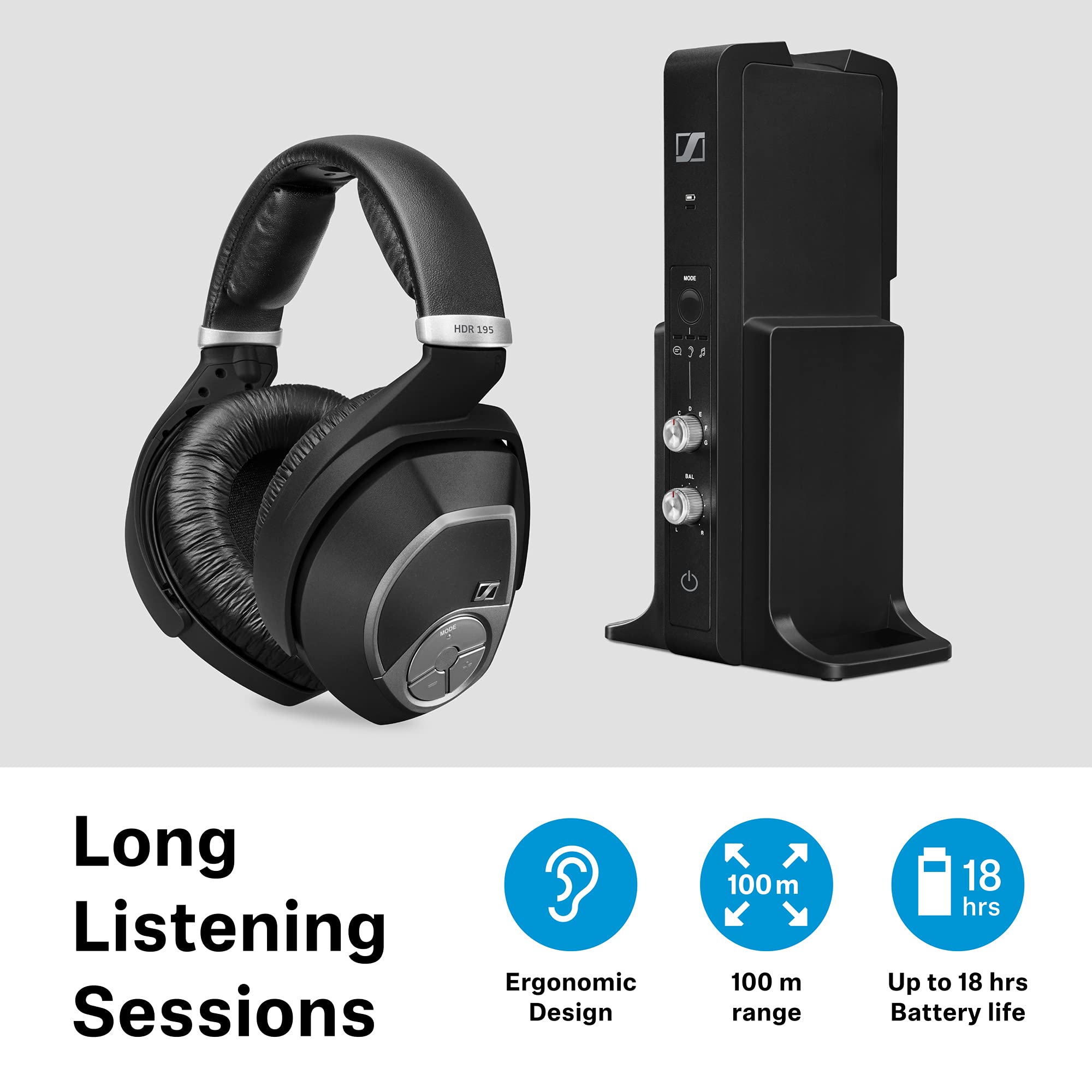sennheiser-rs-195-casque-tv-sans-fil-avec-station-de-base-modes-parole-et-musiqu image 5