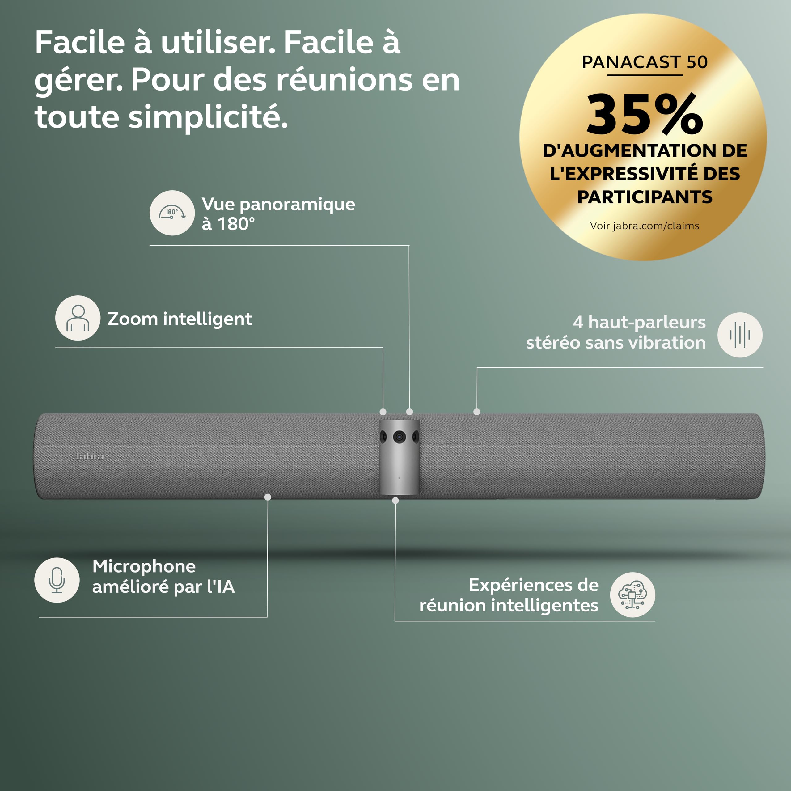 jabra-panacast-50-barre-vid-o-panoramique-4k-pour-salles-de-r-union-180-champ-de image 3